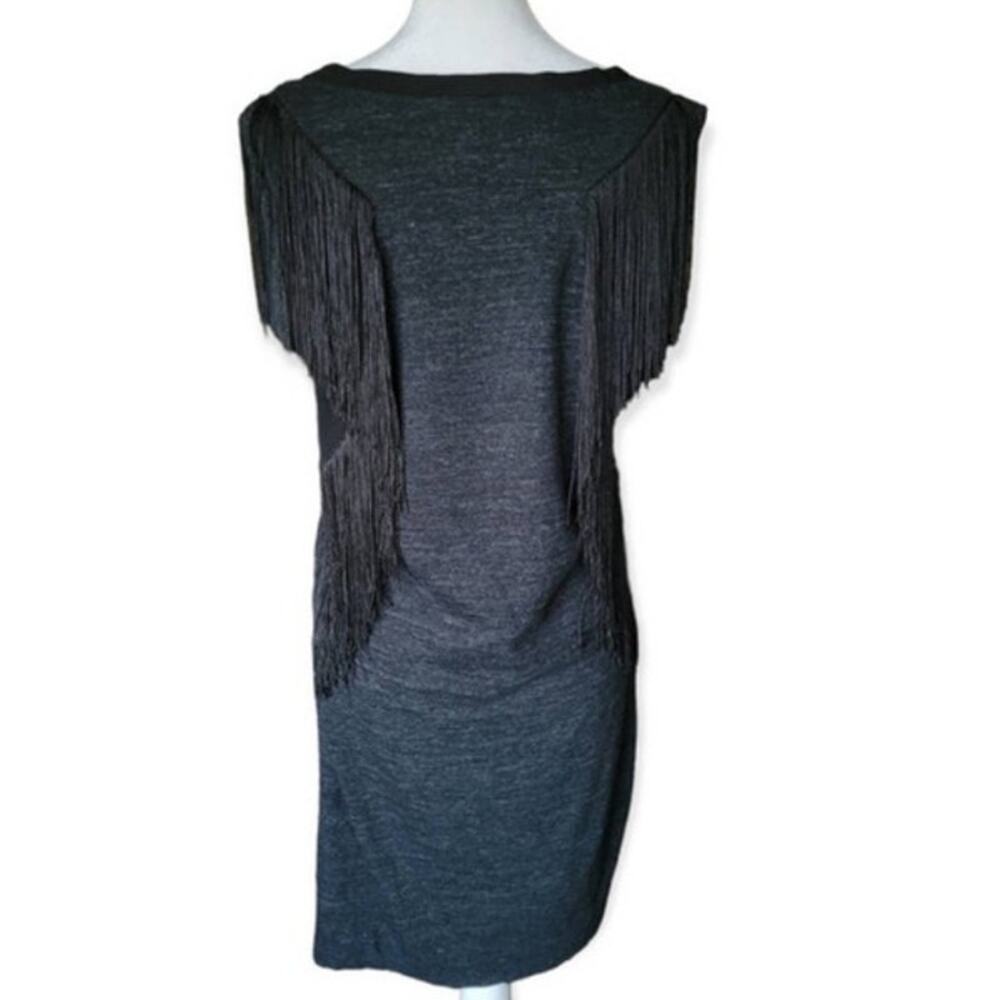 Rebecca Taylor fringe little black silk‎ mini dress sz M Mint Cond - Picture 15 of 16
